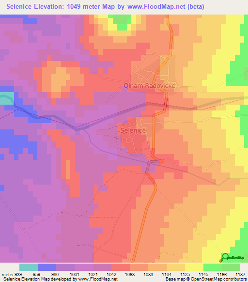 Selenice,Albania Elevation Map