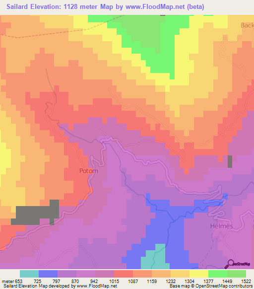 Sailard,Albania Elevation Map