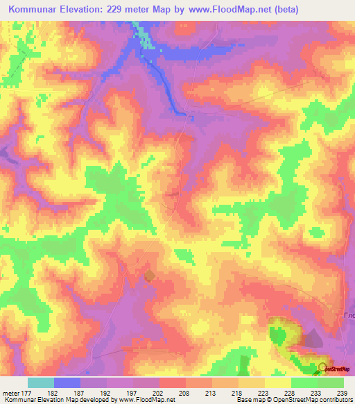 Kommunar,Russia Elevation Map