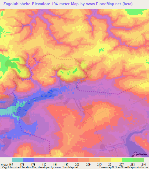 Zagolubishche,Russia Elevation Map