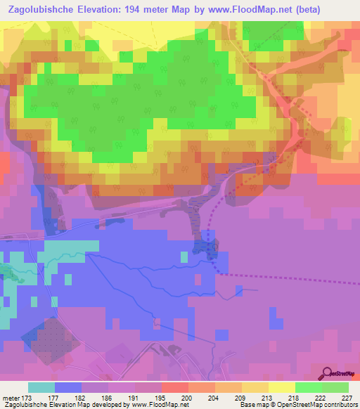 Zagolubishche,Russia Elevation Map