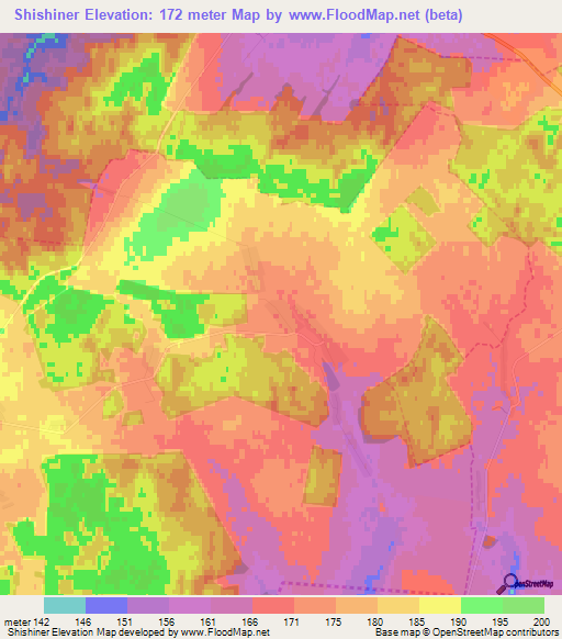 Shishiner,Russia Elevation Map