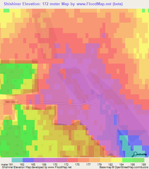 Shishiner,Russia Elevation Map