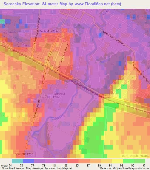 Sorochka,Russia Elevation Map