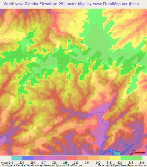 Vorob'yeva Zaimka,Russia Elevation Map