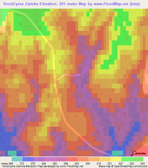 Vorob'yeva Zaimka,Russia Elevation Map