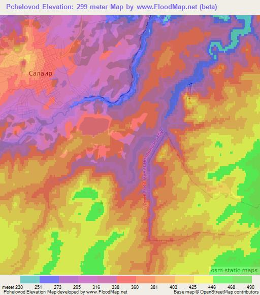 Pchelovod,Russia Elevation Map