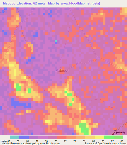 Mabobo,Sierra Leone Elevation Map