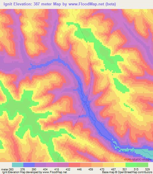 Ignit,Russia Elevation Map