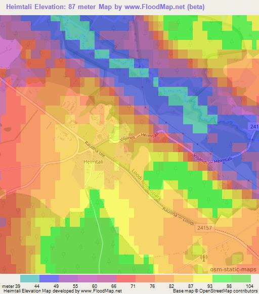 Heimtali,Estonia Elevation Map