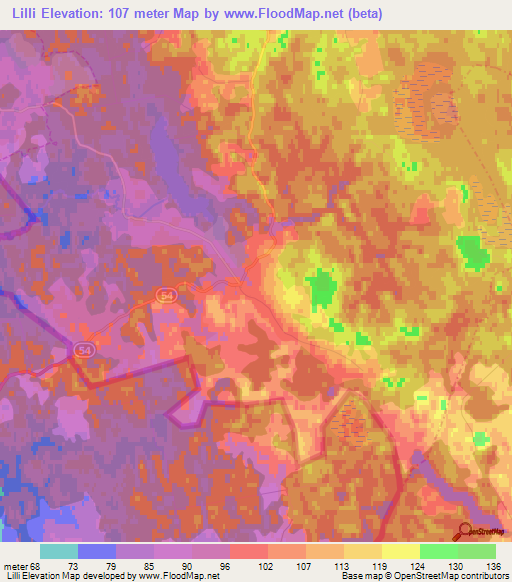 Lilli,Estonia Elevation Map