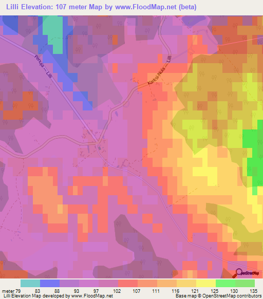 Lilli,Estonia Elevation Map