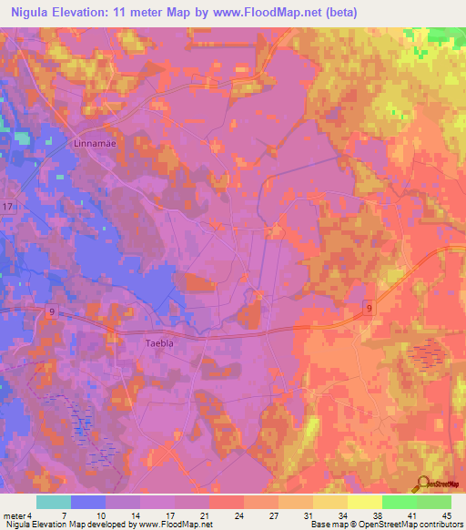 Nigula,Estonia Elevation Map