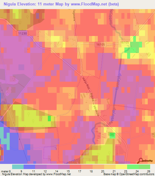 Nigula,Estonia Elevation Map