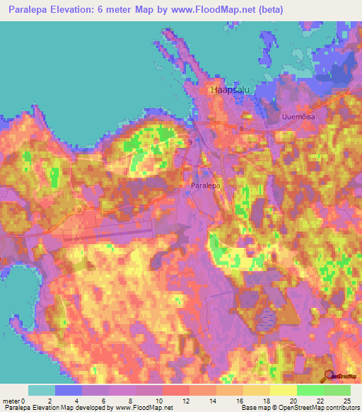 Paralepa,Estonia Elevation Map