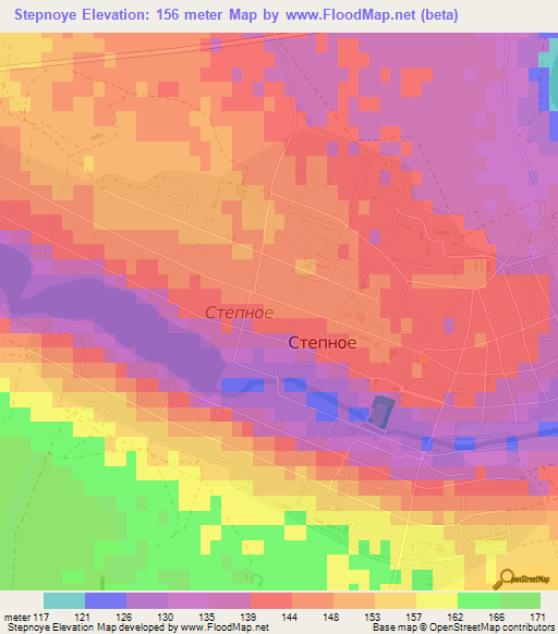 Stepnoye,Russia Elevation Map