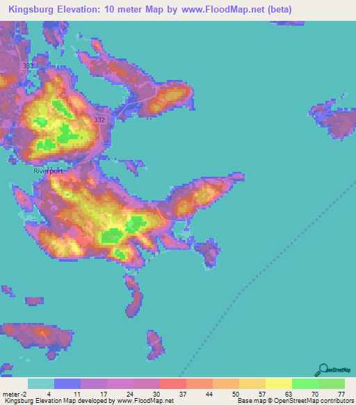 Elevation of Kingsburg,Canada Elevation Map, Topography, Contour