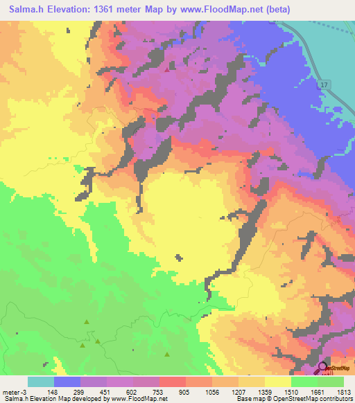 Salma.h,Oman Elevation Map