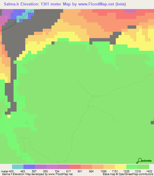 Salma.h,Oman Elevation Map