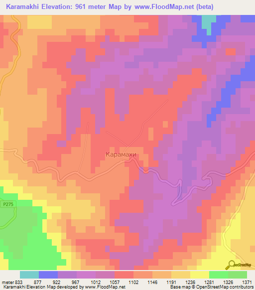 Karamakhi,Russia Elevation Map