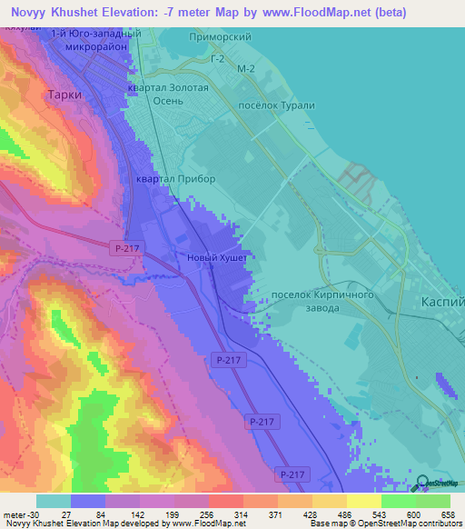 Novyy Khushet,Russia Elevation Map