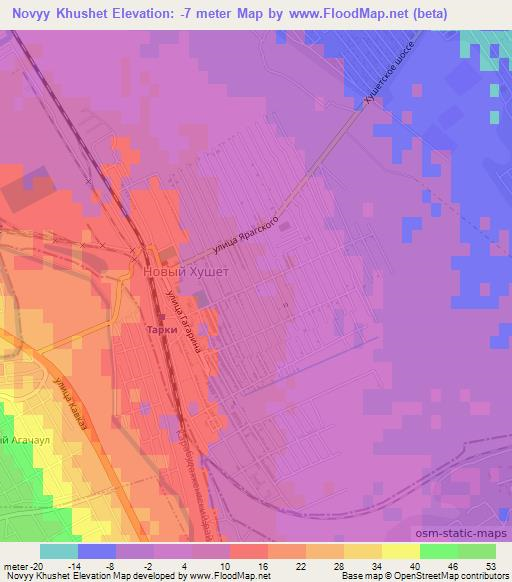 Novyy Khushet,Russia Elevation Map