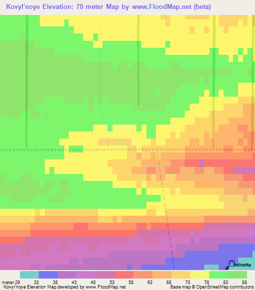 Kovyl'noye,Russia Elevation Map