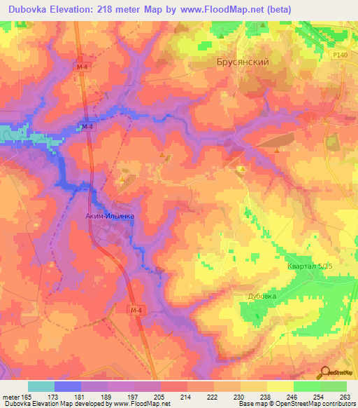 Dubovka,Russia Elevation Map