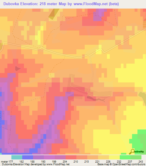 Dubovka,Russia Elevation Map