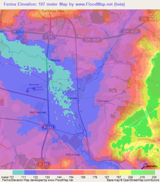 Ferma,Russia Elevation Map