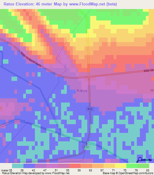 Ratus,Moldova Elevation Map