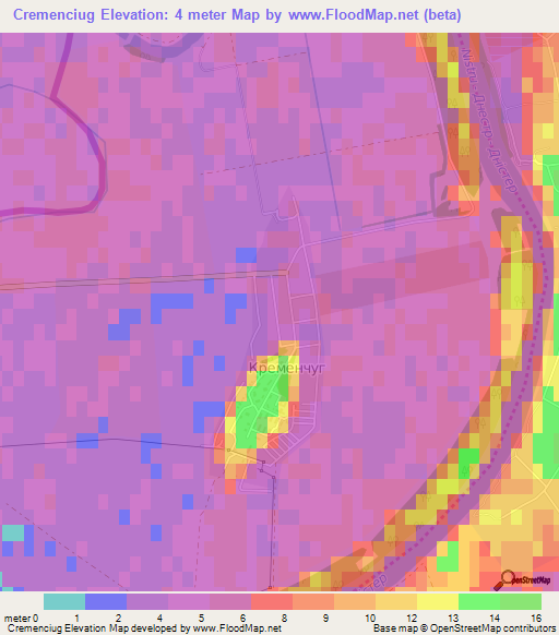 Cremenciug,Moldova Elevation Map