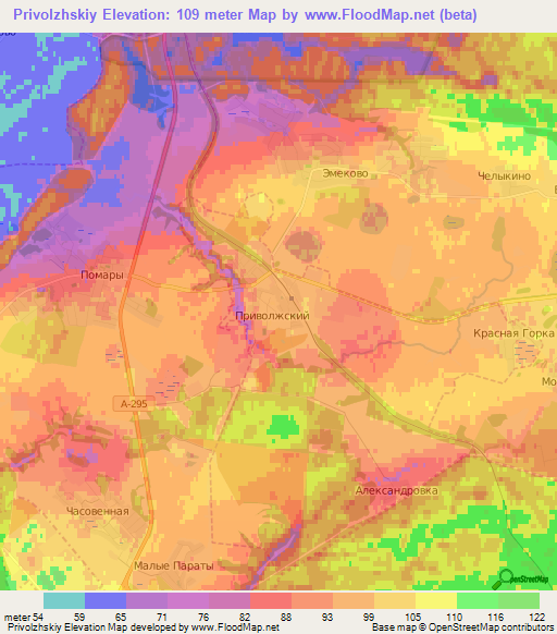 Privolzhskiy,Russia Elevation Map