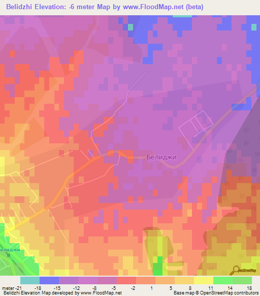 Belidzhi,Russia Elevation Map