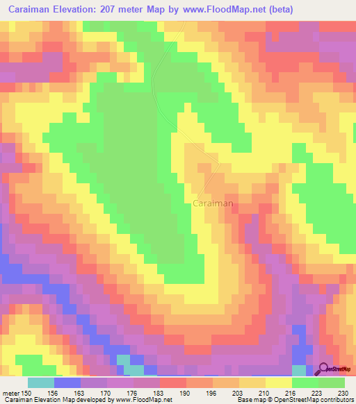 Caraiman,Moldova Elevation Map