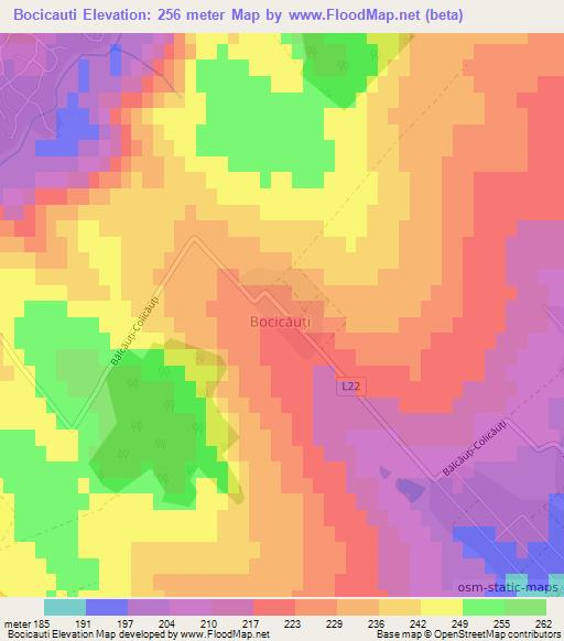 Bocicauti,Moldova Elevation Map