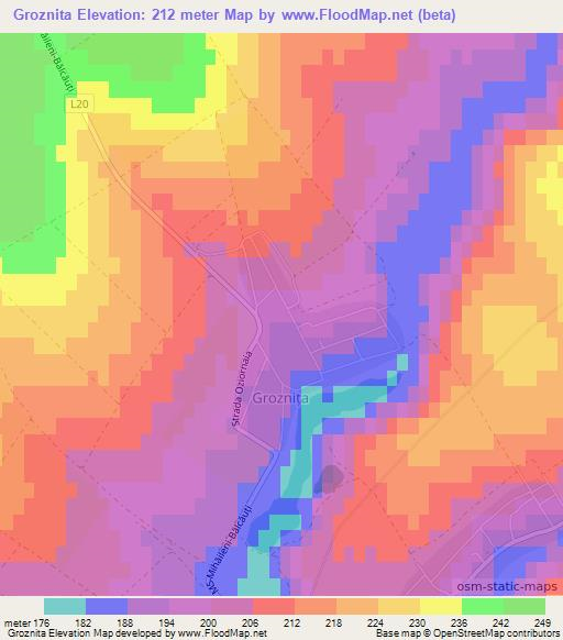 Groznita,Moldova Elevation Map