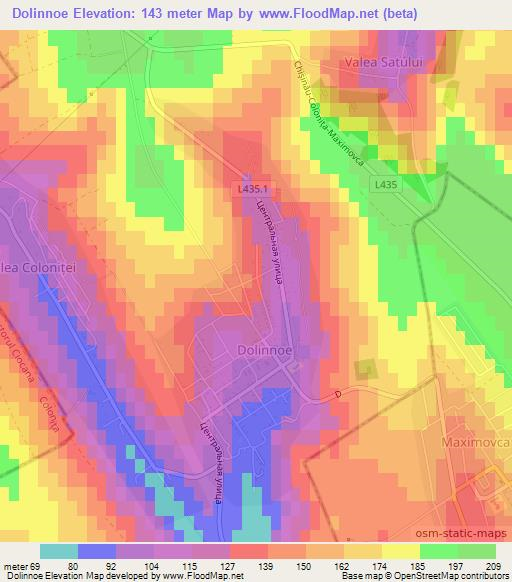 Dolinnoe,Moldova Elevation Map