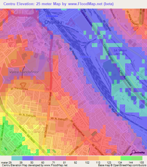 Centru,Moldova Elevation Map