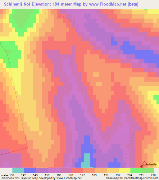 Schinenii Noi,Moldova Elevation Map