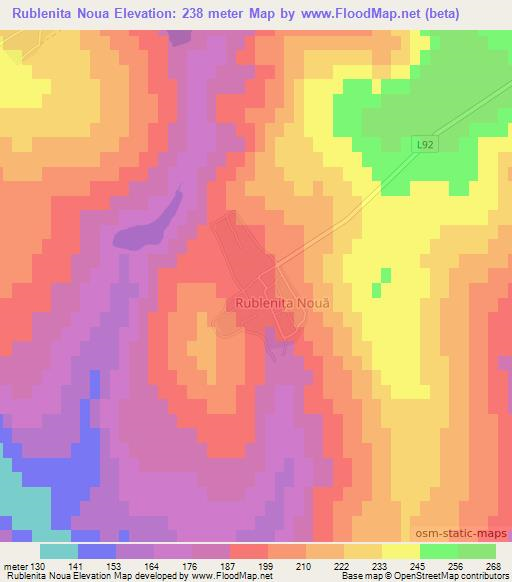 Rublenita Noua,Moldova Elevation Map