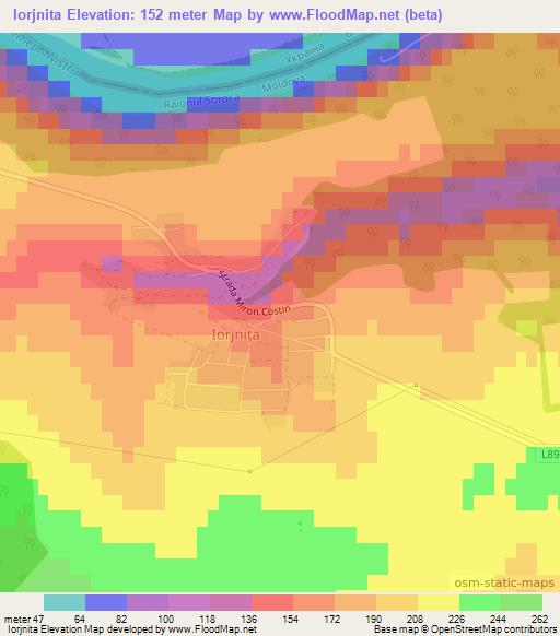 Iorjnita,Moldova Elevation Map