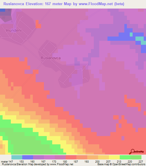 Ruslanovca,Moldova Elevation Map