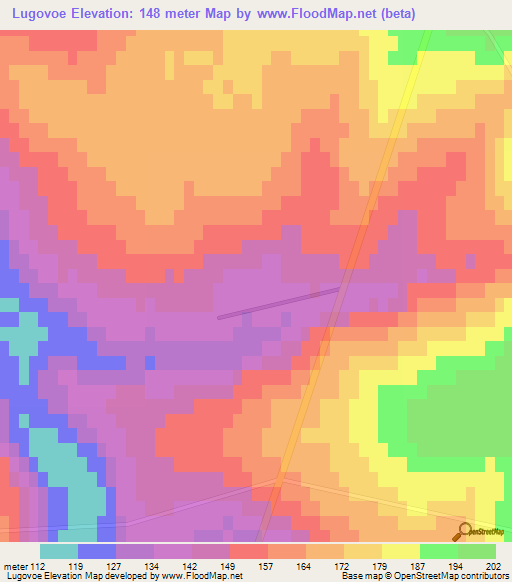 Lugovoe,Moldova Elevation Map