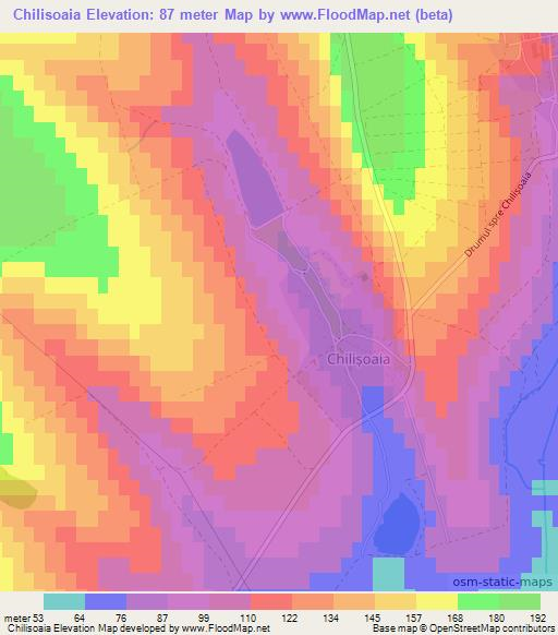 Chilisoaia,Moldova Elevation Map