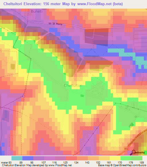 Cheltuitori,Moldova Elevation Map