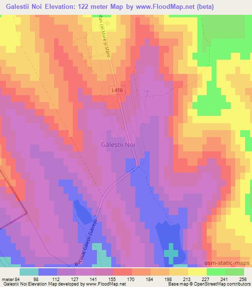 Galestii Noi,Moldova Elevation Map