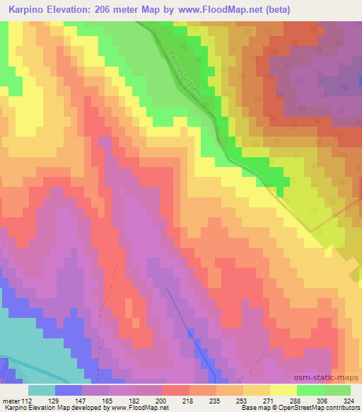 Karpino,Moldova Elevation Map