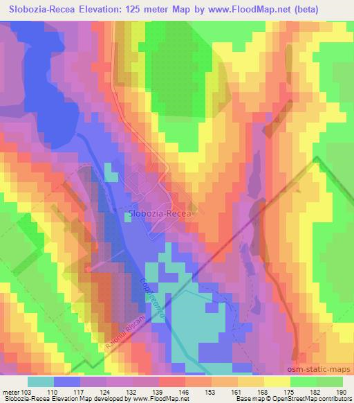 Slobozia-Recea,Moldova Elevation Map