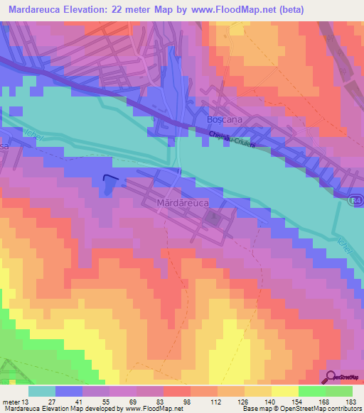 Mardareuca,Moldova Elevation Map